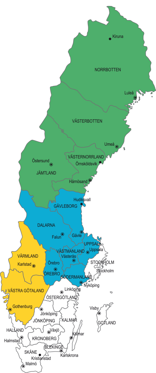Karta Sverige Länsindelning | Karta 2020