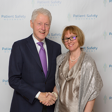 Anne de-Wahl Granelli och tidigare president Bill Clinton.