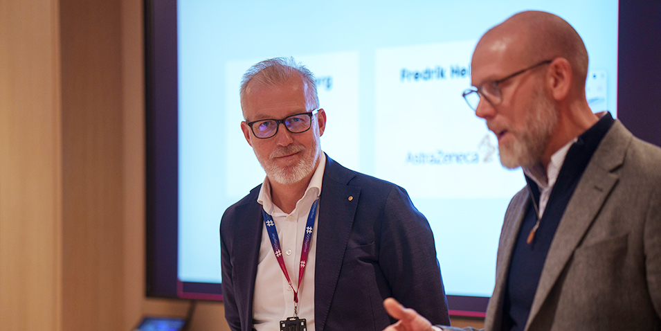 Fredrik Hellman, AstraZeneca, och Erik Linderberg, Novo Nordisk.