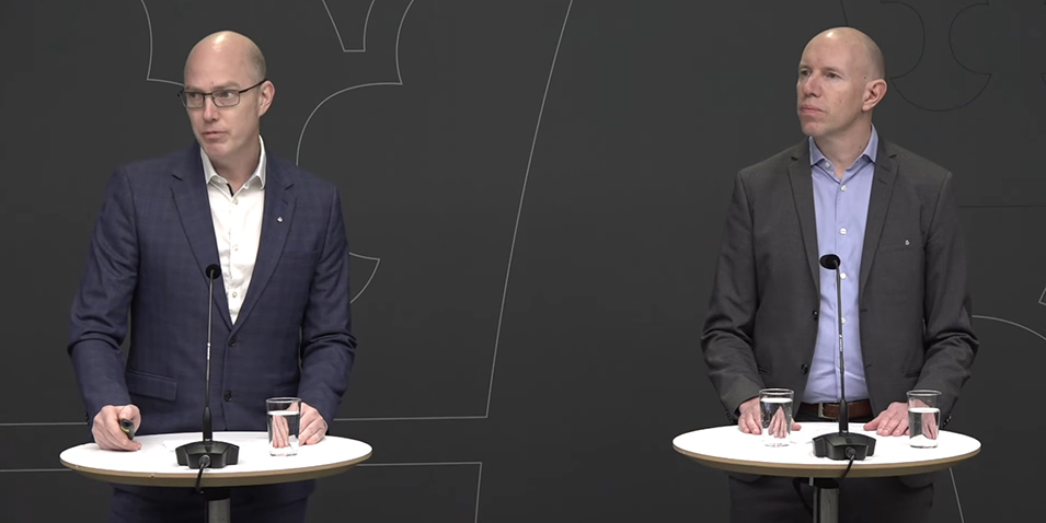 Läkemedelsverkets Martin Burman och Tomas Nilsson har lett kartläggningen av illegal läkemedelsförsäljning i Sverige.