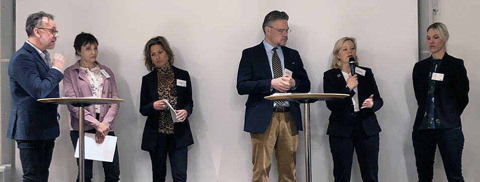 Från vänster Hans Hägglund, Maria Wästfelt, Christina Östberg Lloyd, Tobias Nässén, Jenni Nordborg och Susanna Eklund